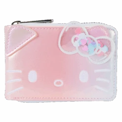 LOUNGEFLY Sanrio Hello Kitty 50th Anniversary Clear & Cute Accordion Zip Around Wallet