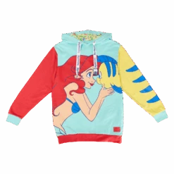 LOUNGEFLY The Little Mermaid 35th Anniversary Ariel & Flounder Glow Unisex Hoodie
