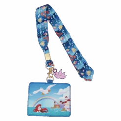 LOUNGEFLY The Little Mermaid 35th Anniversary Life Is The Bubbles Lanyard With Card Holder