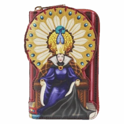LOUNGEFLY Snow White Evil Queen Throne Zip Around Wallet