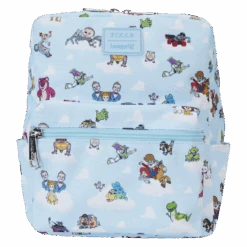 LOUNGEFLY Toy Story Movie Collab All-Over Print Nylon Square Mini Backpack