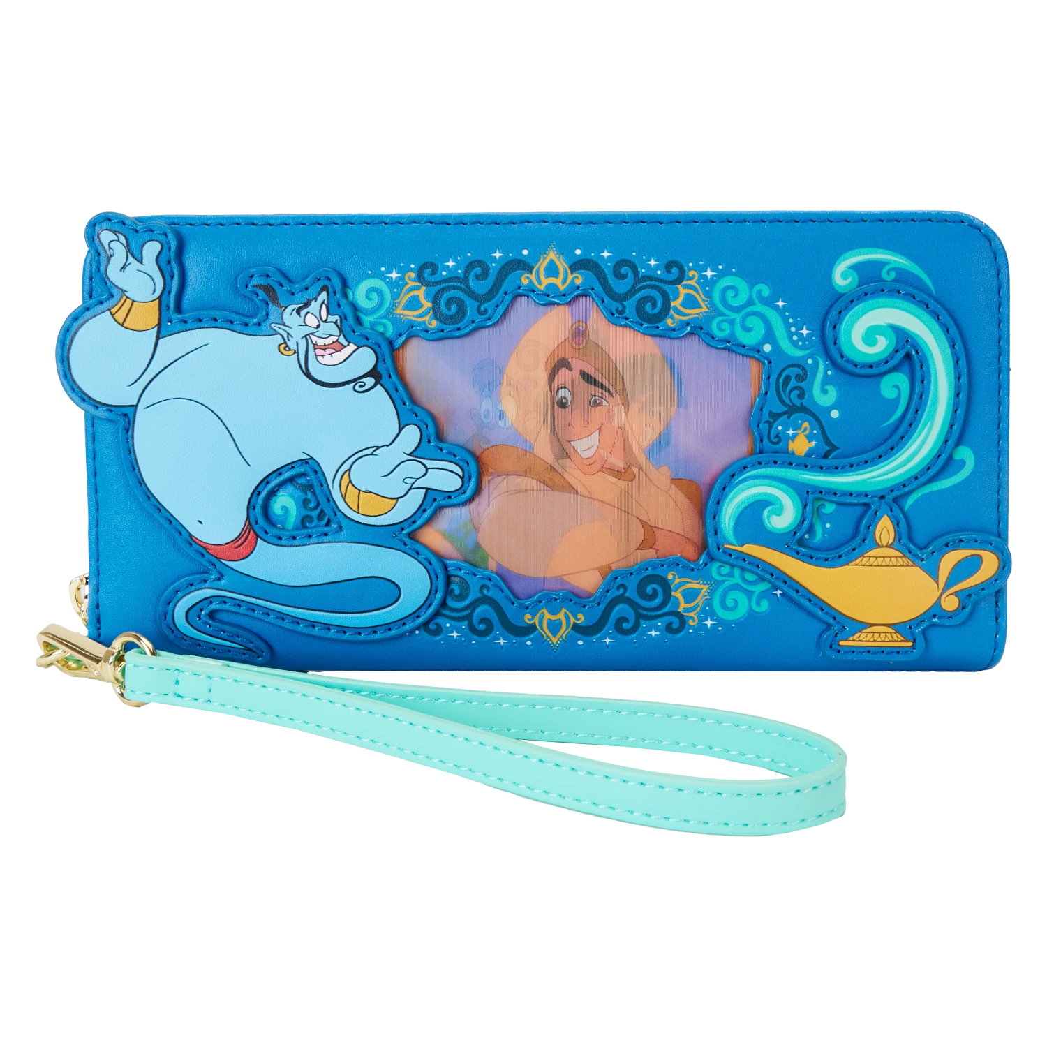 LOUNGEFLY Aladdin Princess Series Lenticular Zip Around Wristlet Wallet 2 LOUNGEFLY Aladdin Princess Series Lenticular Zip Around Wristlet Wallet - Image 2