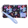 LOUNGEFLY The Little Mermaid 35th Anniversary Life Is The Bubbles All-Over Print Nylon Zipper Pouch Wristlet