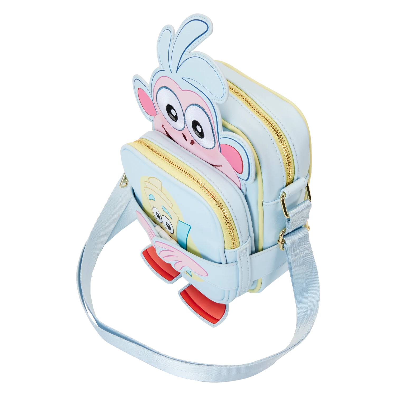 LOUNGEFLY Dora The Explorer Boots Crossbuddies Cosplay Crossbody Bag With Coin Bag 4 LOUNGEFLY Dora The Explorer Boots Crossbuddies Cosplay Crossbody Bag With Coin Bag - Image 4