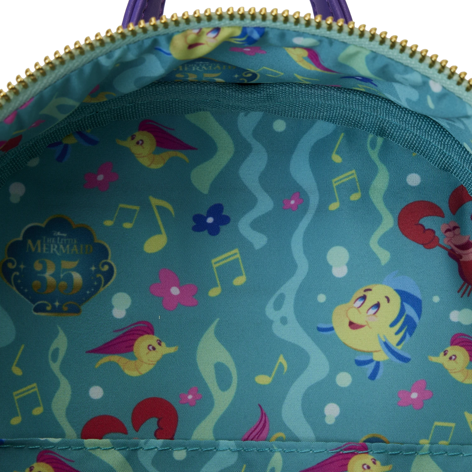 LOUNGEFLY The Little Mermaid 35th Anniversary Life Is The Bubbles Mini Backpack 6 LOUNGEFLY The Little Mermaid 35th Anniversary Life Is The Bubbles Mini Backpack - Image 6