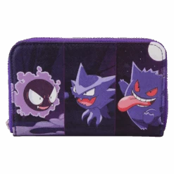 LOUNGEFLY Pokémon Gastly Evolutions Zip Around Wallet