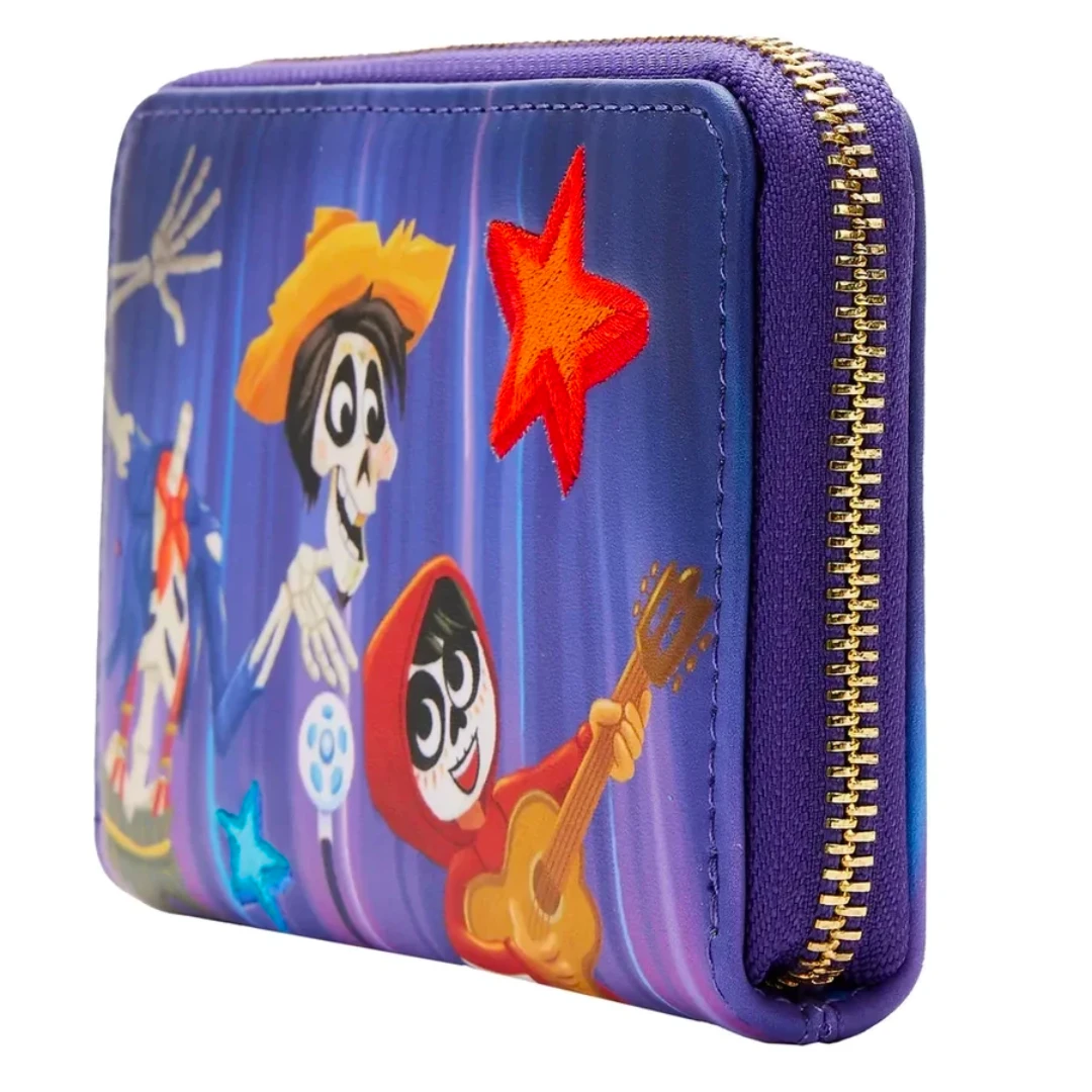 LOUNGEFLY Coco Miguel & Hector Performance Scene Zip Around Wallet 2 LOUNGEFLY Coco Miguel & Hector Performance Scene Zip Around Wallet - Image 2