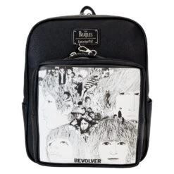 LOUNGEFLY The Beatles Revolver Album Cover Mini Backpack With Record Coin Bag