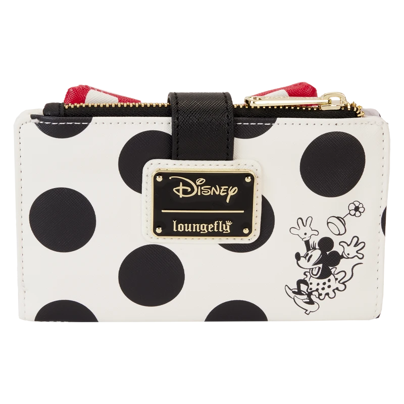 LOUNGEFLY Minnie Mouse Rocks The Dots Classic Flap Wallet 4 LOUNGEFLY Minnie Mouse Rocks The Dots Classic Flap Wallet - Image 4