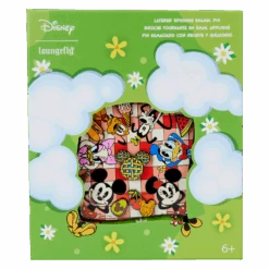 LOUNGEFLY Mickey & Friends Picnic Blanket 3" Collector Box Spinning Pin