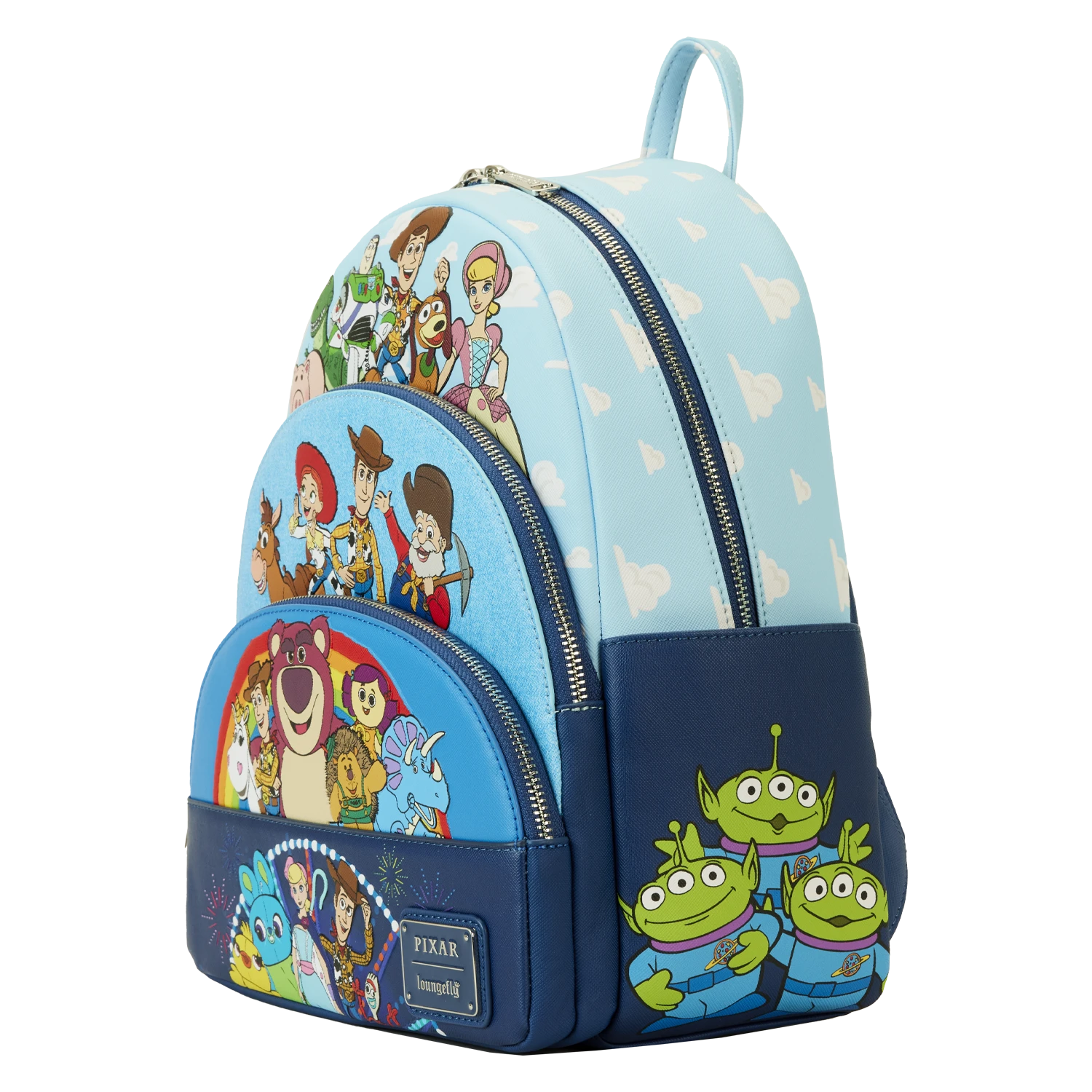 LOUNGEFLY Toy Story Movie Collab Triple Pocket Mini Backpack 3 LOUNGEFLY Toy Story Movie Collab Triple Pocket Mini Backpack - Image 3