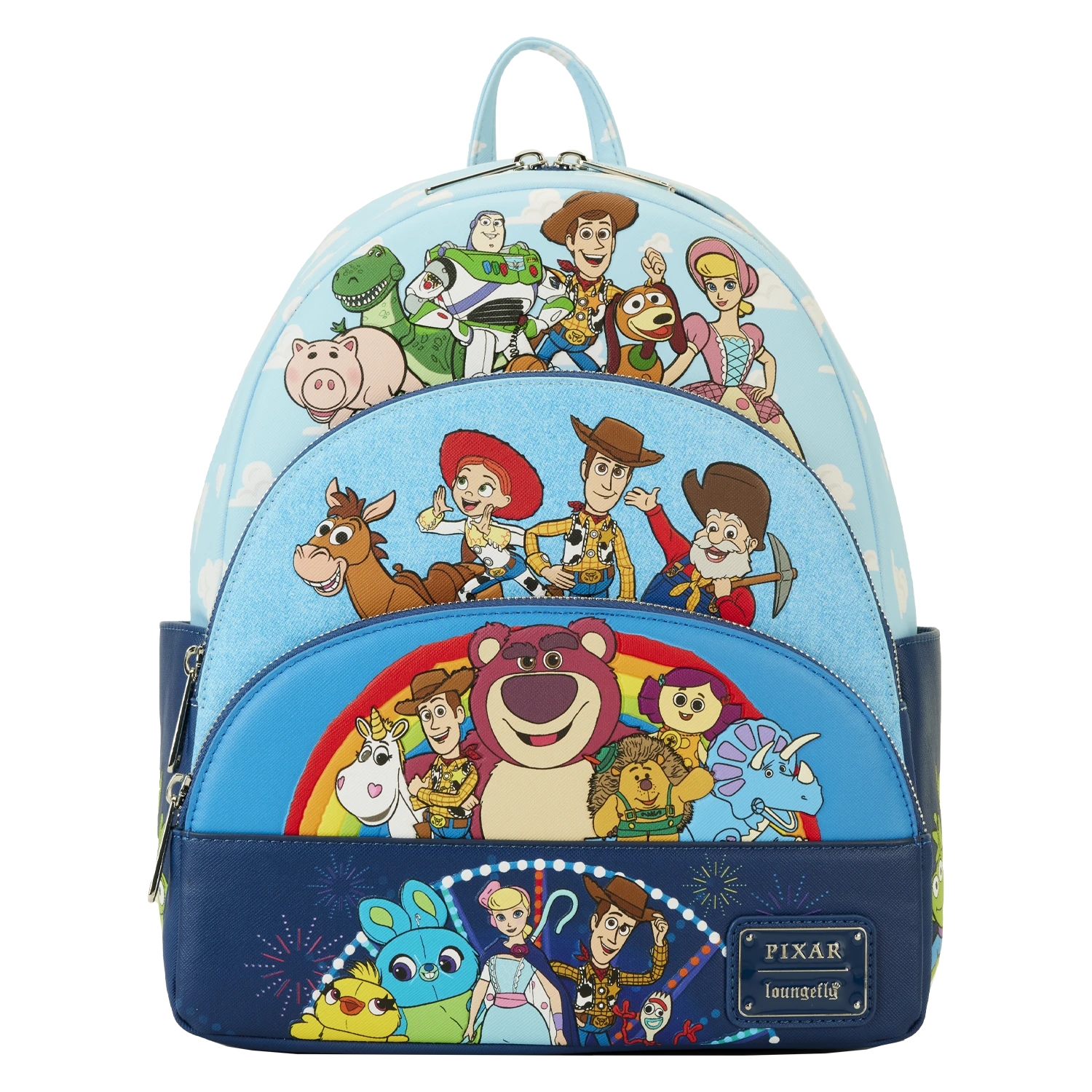 LOUNGEFLY Toy Story Movie Collab Triple Pocket Mini Backpack 1 LOUNGEFLY Toy Story Movie Collab Triple Pocket Mini Backpack