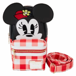 LOUNGEFLY Minnie Mouse Picnic Blanket Cup Holder Crossbody Bag