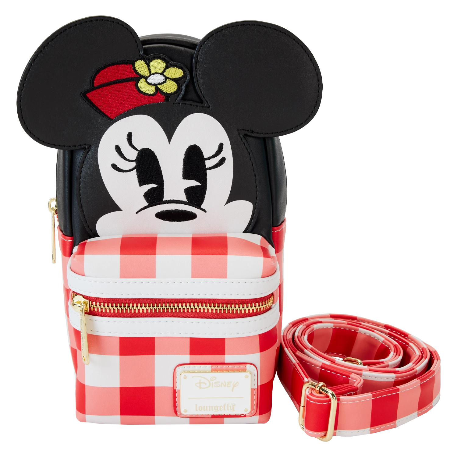 LOUNGEFLY Minnie Mouse Picnic Blanket Cup Holder Crossbody Bag 1 LOUNGEFLY Minnie Mouse Picnic Blanket Cup Holder Crossbody Bag