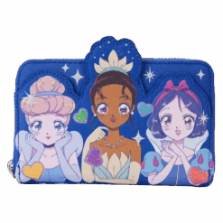 LOUNGEFLY Princess Manga Style Zip Around Wallet