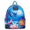 LOUNGEFLY Stitch Camping Cuties Glow Mini Backpack