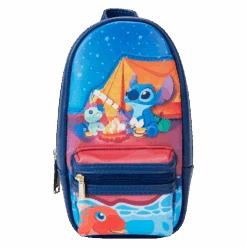 LOUNGEFLY Stitch Camping Cuties Stationery Mini Backpack Pencil Case