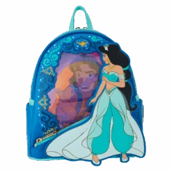 LOUNGEFLY Aladdin Princess Series Lenticular Mini Backpack