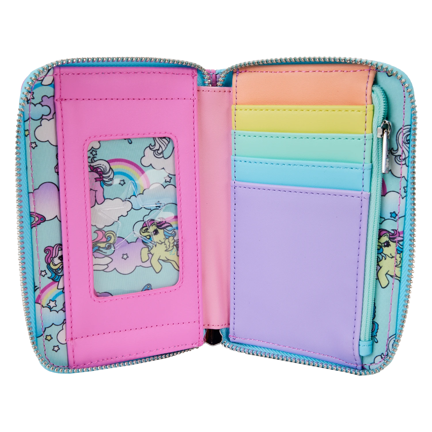 LOUNGEFLY My Little Pony Color Block Zip Around Wallet 4 LOUNGEFLY My Little Pony Color Block Zip Around Wallet - Image 4
