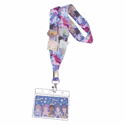 LOUNGEFLY Princess Manga Style Lanyard With Card Holder With Pins
