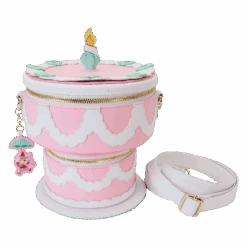 LOUNGEFLY Alice In Wonderland Unbirthday Cake Figural Glow Crossbody Bag