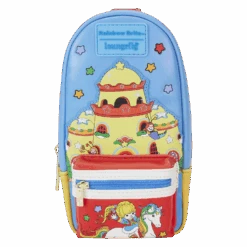 LOUNGEFLY Rainbow Brite Color Castle Stationery Mini Backpack Pencil Case