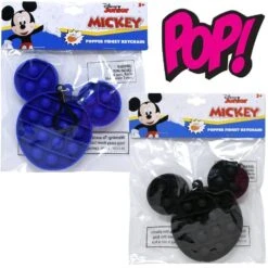 Mickey Mouse Head Shaped Pop Fidget Toy Keychain