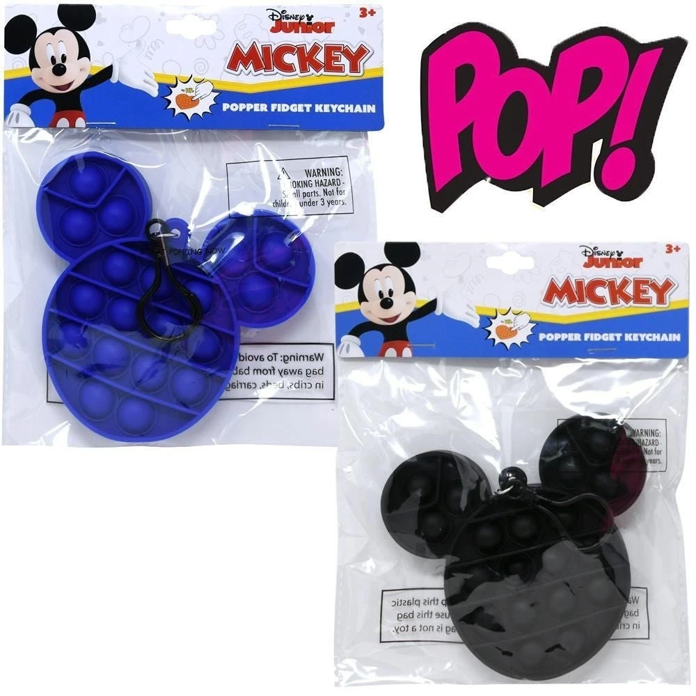 Mickey Mouse Head Shaped Pop Fidget Toy Keychain 1 Mickey Mouse Head Shaped Pop Fidget Toy Keychain