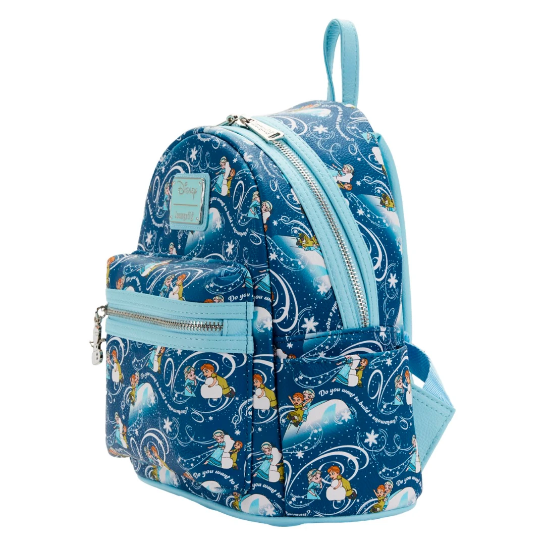 LOUNGEFLY Frozen Snow Play Mini Backpack 2 LOUNGEFLY Frozen Snow Play Mini Backpack - Image 2