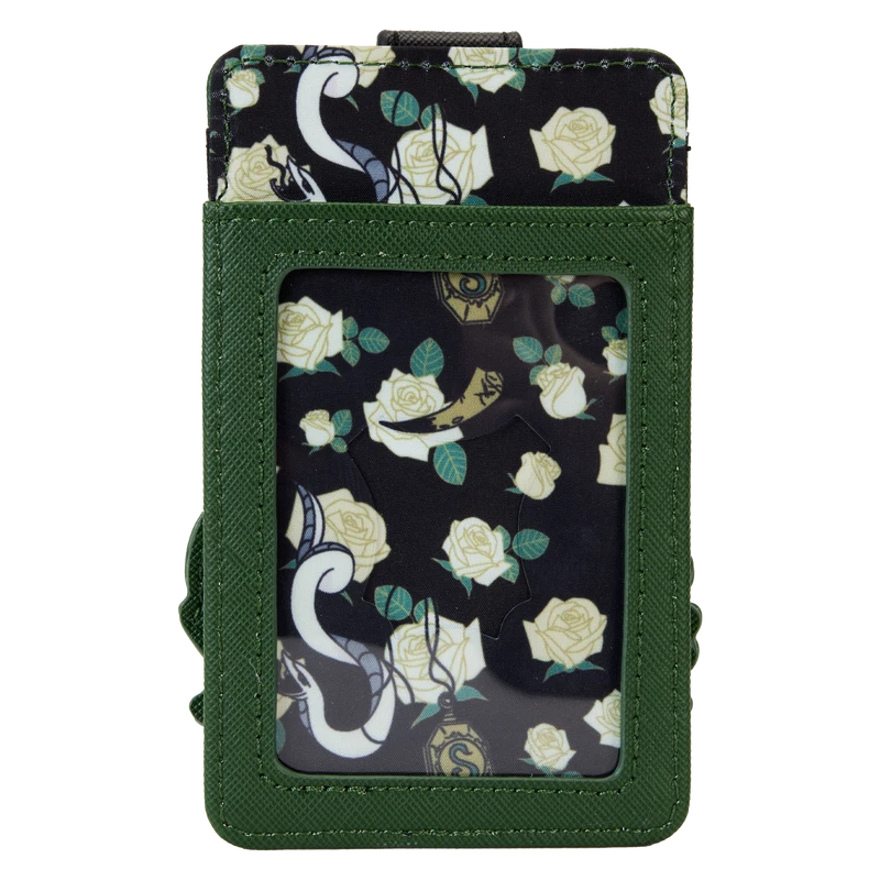 LOUNGEFLY Harry Potter Slytherin House Floral Tattoo Card Holder 4 LOUNGEFLY Harry Potter Slytherin House Floral Tattoo Card Holder - Image 4