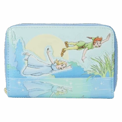 LOUNGEFLY Peter Pan You Can Fly Glow Zip Around Wallet