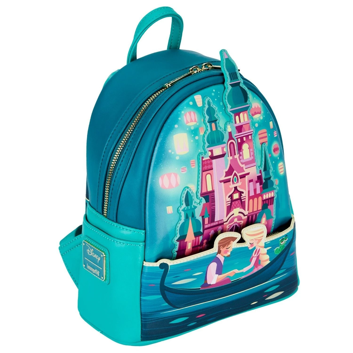 Loungefly Tangled Princess Castle Mini Backpack 4 Loungefly Tangled Princess Castle Mini Backpack - Image 4