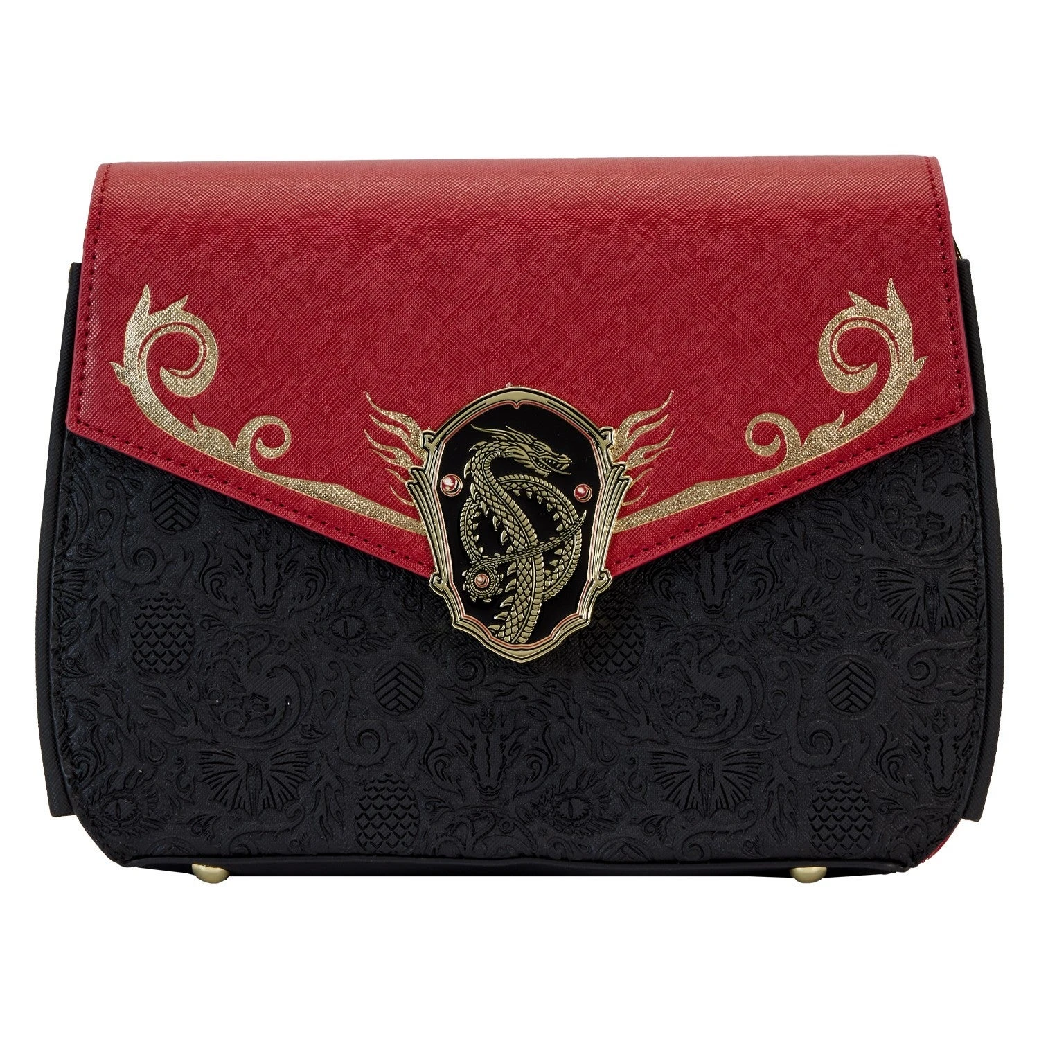 LOUNGEFLY House Of The Dragon All-Over Print House Targaryen Crossbody Bag 1 LOUNGEFLY House Of The Dragon All-Over Print House Targaryen Crossbody Bag