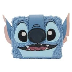 LOUNGEFLY Stitch Plush Sherpa Cosplay Bifold Wallet