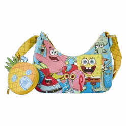 LOUNGEFLY SpongeBob SquarePants Group Shot Crossbody Bag