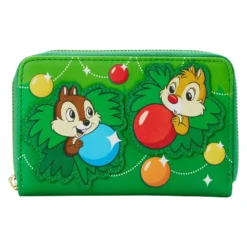 LOUNGEFLY Chip And Dale Ornaments Zip Around Wallet