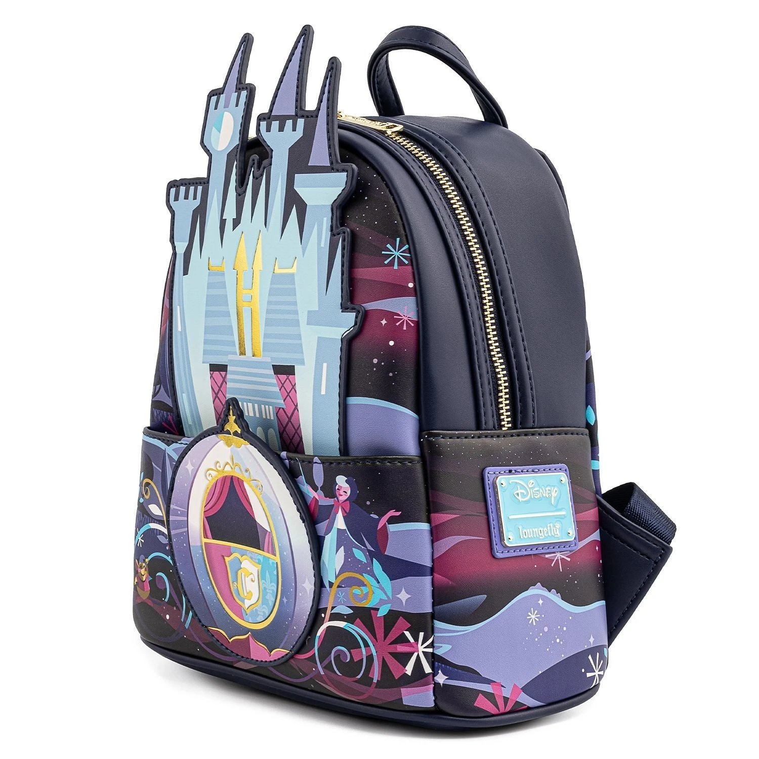 LOUNGEFLY Disney Cinderella Castle Series Mini Backpack 3 LOUNGEFLY Disney Cinderella Castle Series Mini Backpack - Image 3