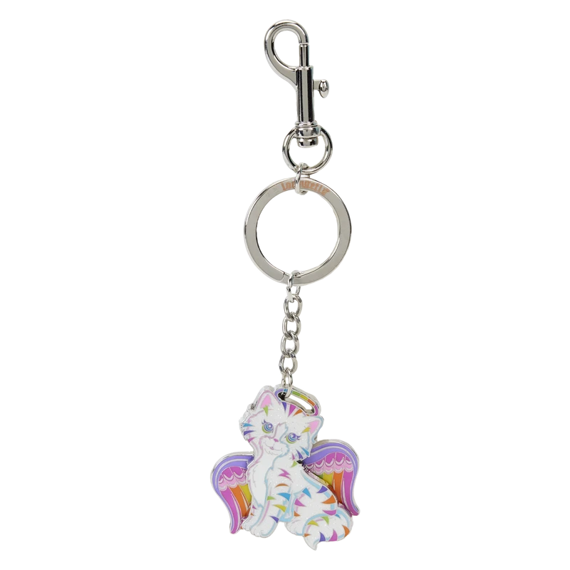 LOUNGEFLY Lisa Frank Holographic Glitter Angel Kitty Moving Keychain 3 LOUNGEFLY Lisa Frank Holographic Glitter Angel Kitty Moving Keychain - Image 3