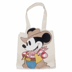 LOUNGEFLY Western Mickey Mouse Canvas Tote Bag