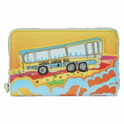 LOUNGEFLY The Beatles Magical Mystery Tour Bus Zip Around Wallet