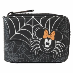 LOUNGEFLY Minnie Mouse Spider Glow Accordion Wallet
