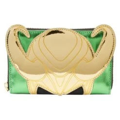 LOUNGEFLY Marvel Metallic Loki Zip Around Wallet