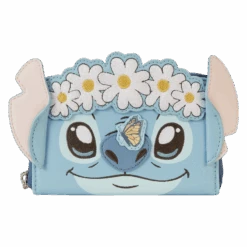 LOUNGEFLY Stitch Springtime Daisy Cosplay Zip Around Wallet