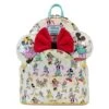 LOUNGEFLY Mickey & Friends Classic All-Over Print Iridescent Mini Backpack With Ear Headband