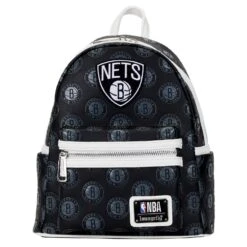 Loungefly NBA Brooklyn Nets Debossed Logo Mini Backpack