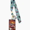 LOUNGEFLY Beauty And The Beast Fireplace Scene Lanyard With Card Holder