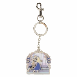 LOUNGEFLY Sleeping Beauty 65th Anniversary Floral Scene Sliding Keychain