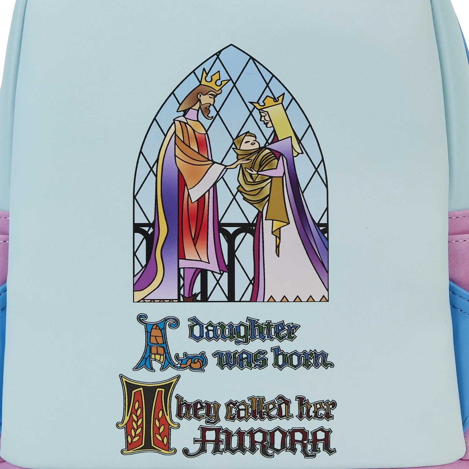 LOUNGEFLY Sleeping Beauty Castle Three Good Fairies Stained Glass Mini Backpack 5 LOUNGEFLY Sleeping Beauty Castle Three Good Fairies Stained Glass Mini Backpack - Image 5