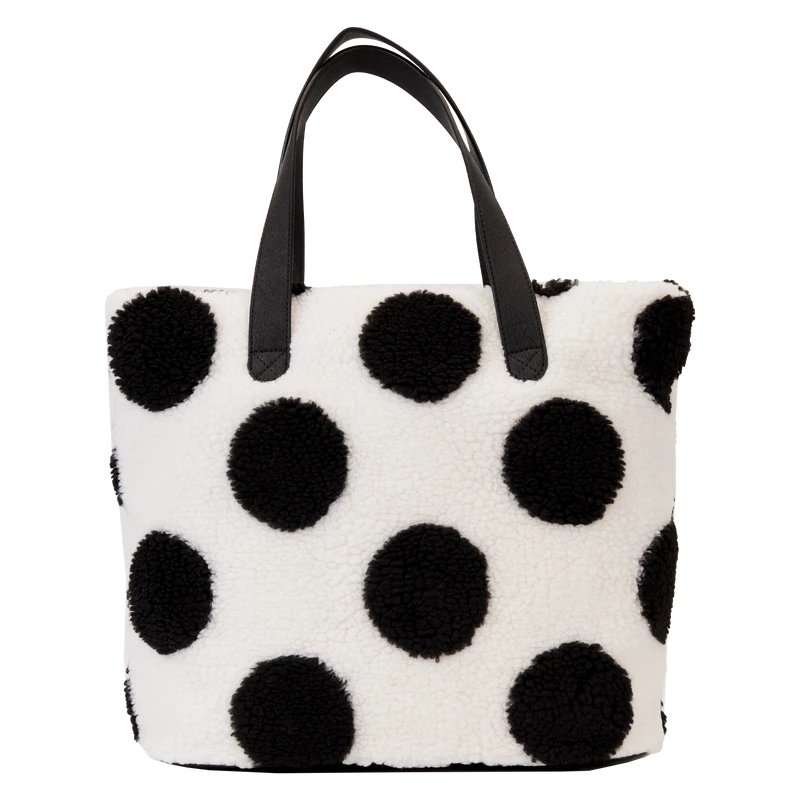 LOUNGEFLY Minnie Mouse Rocks The Dots Classic Sherpa Tote Bag 4 LOUNGEFLY Minnie Mouse Rocks The Dots Classic Sherpa Tote Bag - Image 4