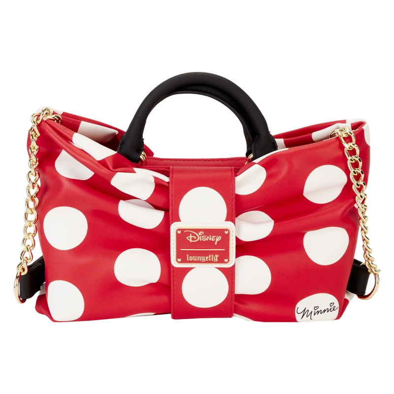 LOUNGEFLY Minnie Mouse Rocks The Dots Classic Bow Figural Crossbody Bag 4 LOUNGEFLY Minnie Mouse Rocks The Dots Classic Bow Figural Crossbody Bag - Image 4